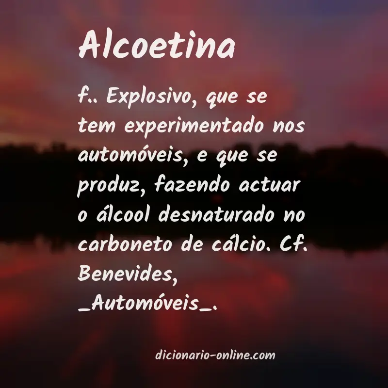 Significado de alcoetina
