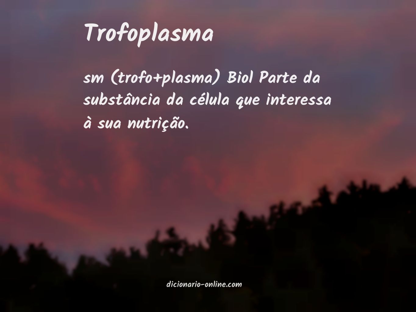 Significado de trofoplasma