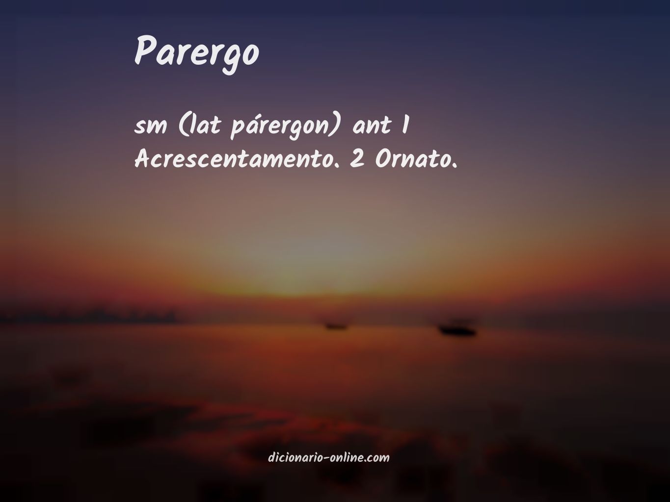 Significado de parergo