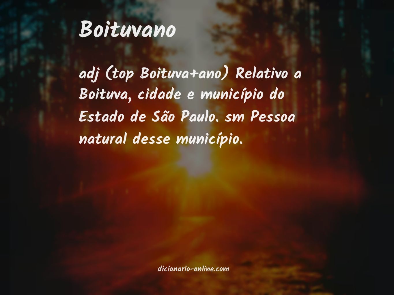 Significado de boituvano