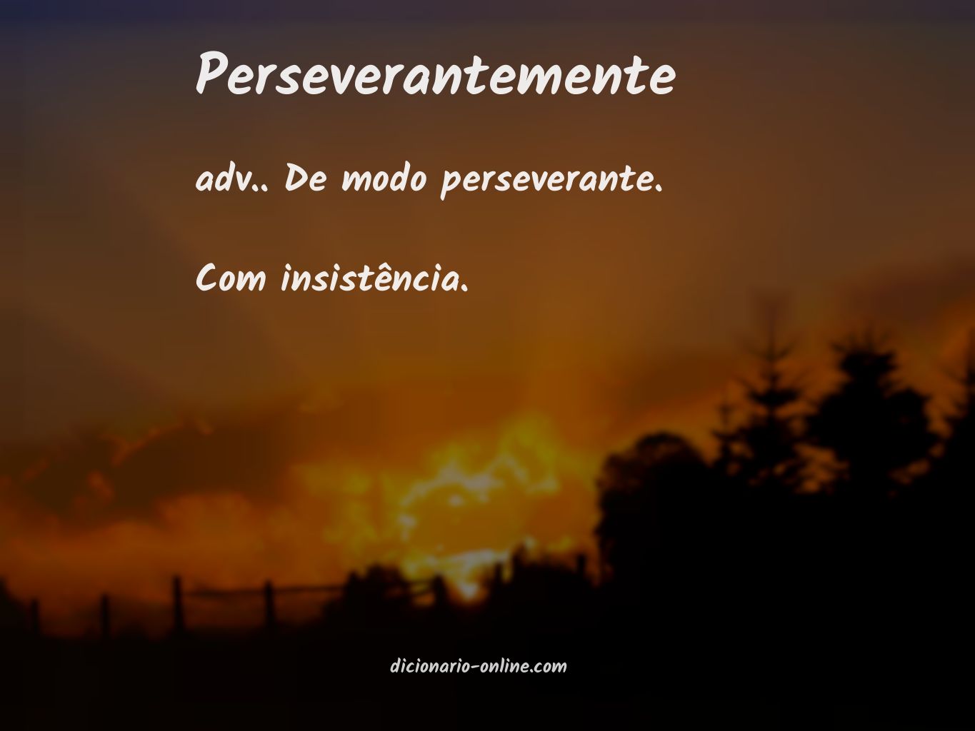 Significado de perseverantemente