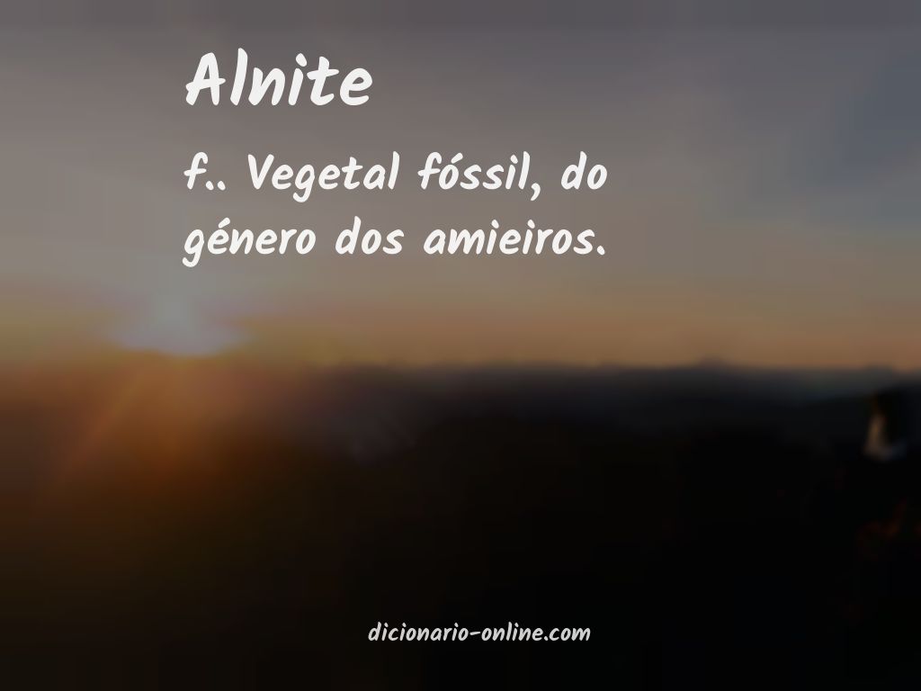 Significado de alnite