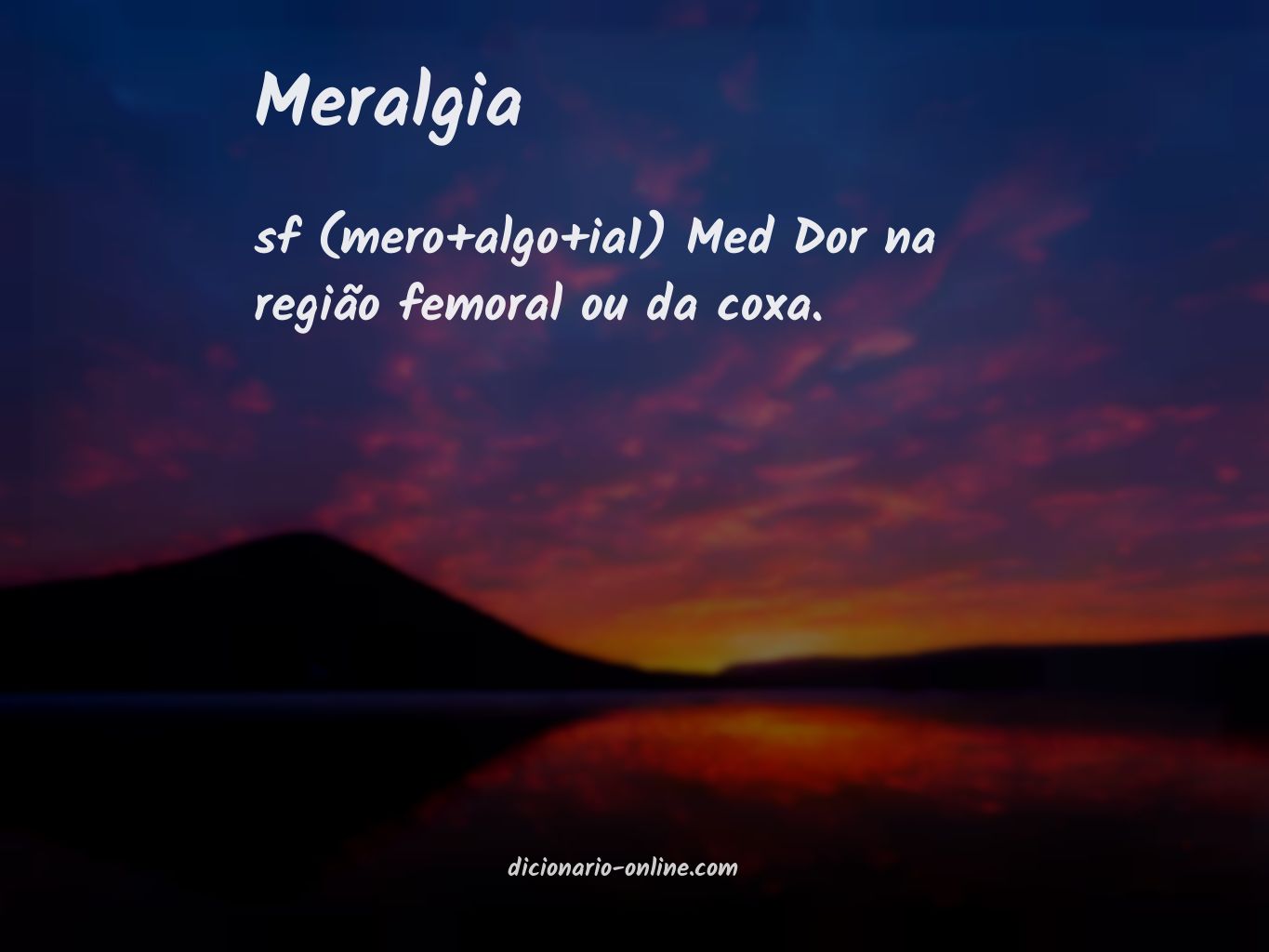 Significado de meralgia