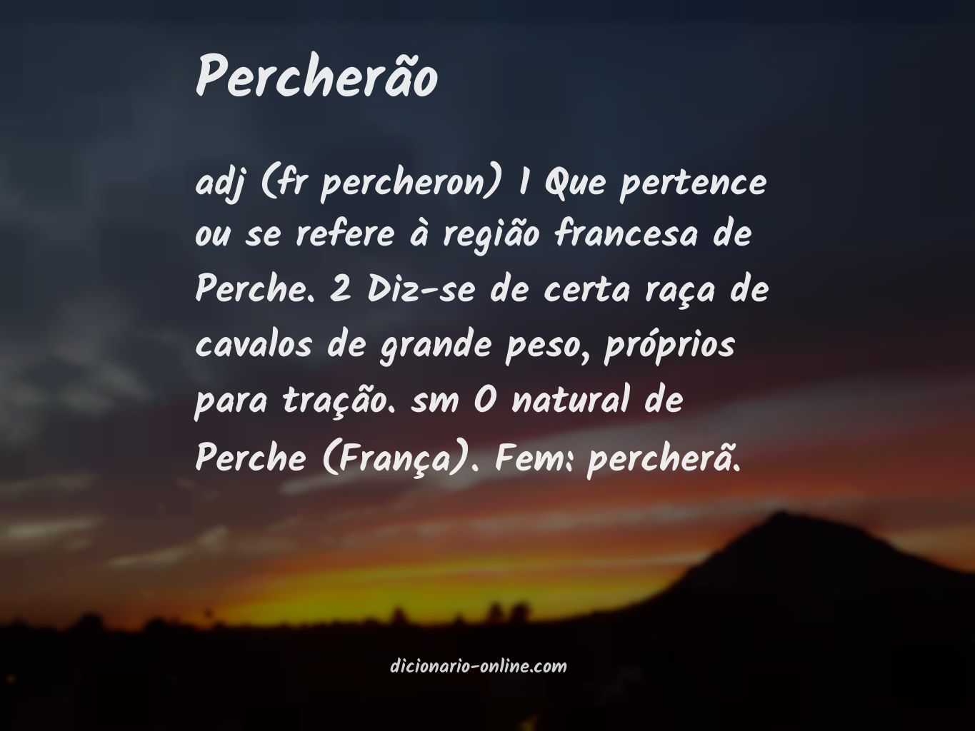 Significado de percherão