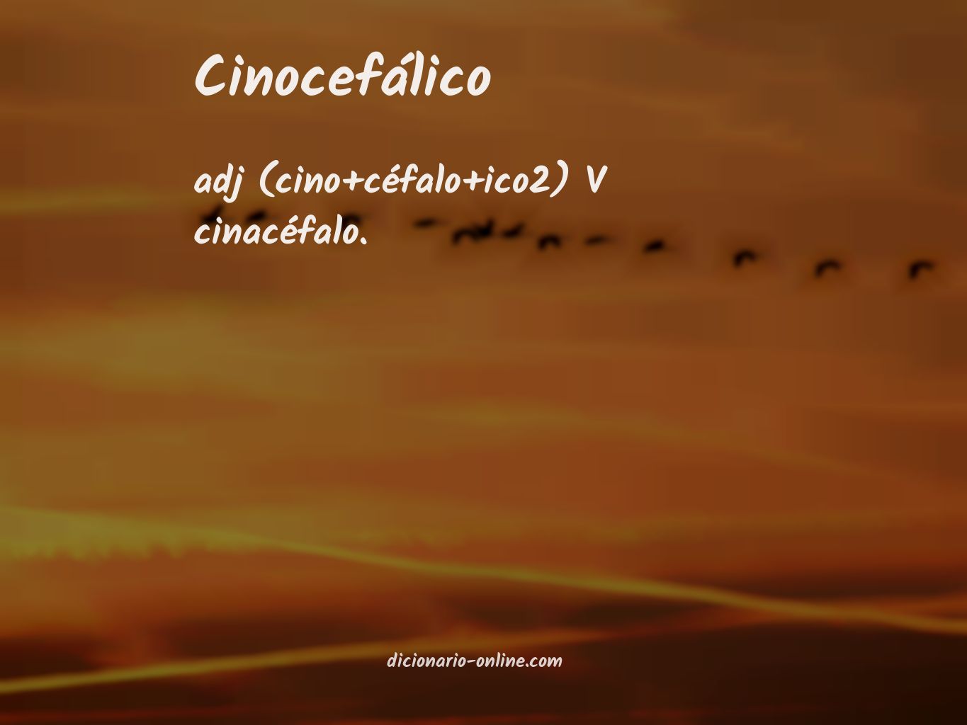 Significado de cinocefálico