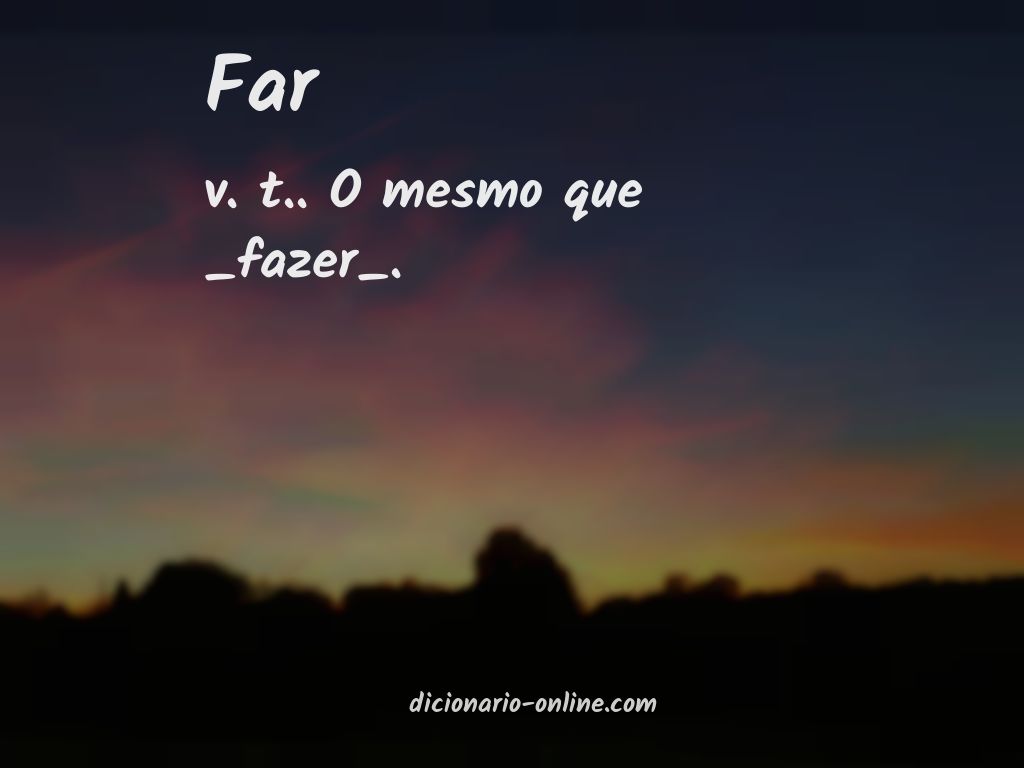 Significado de far