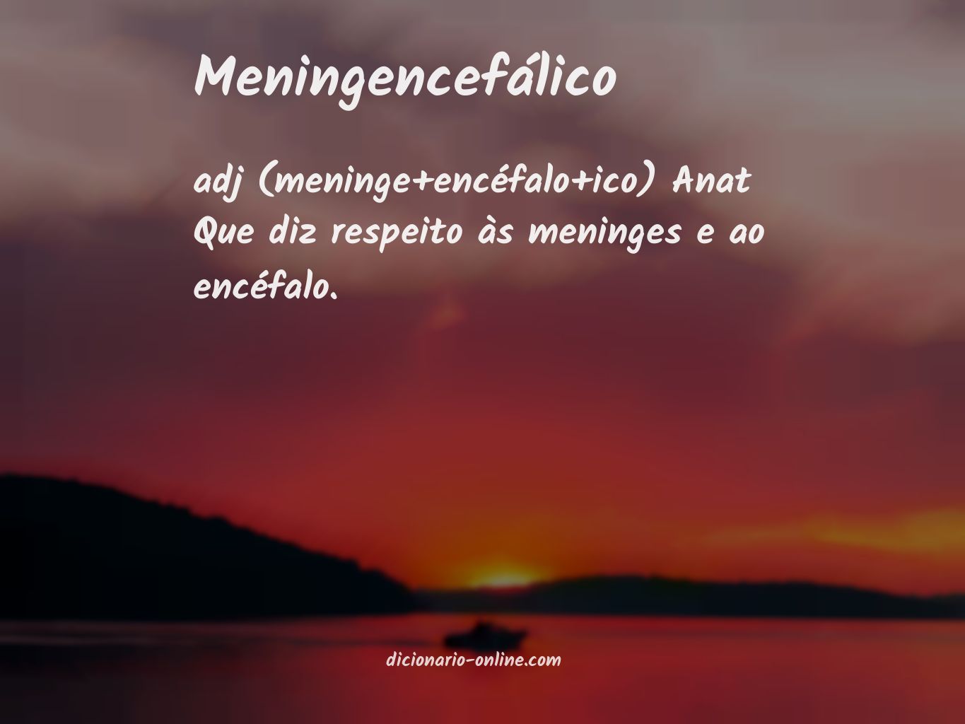 Significado de meningencefálico