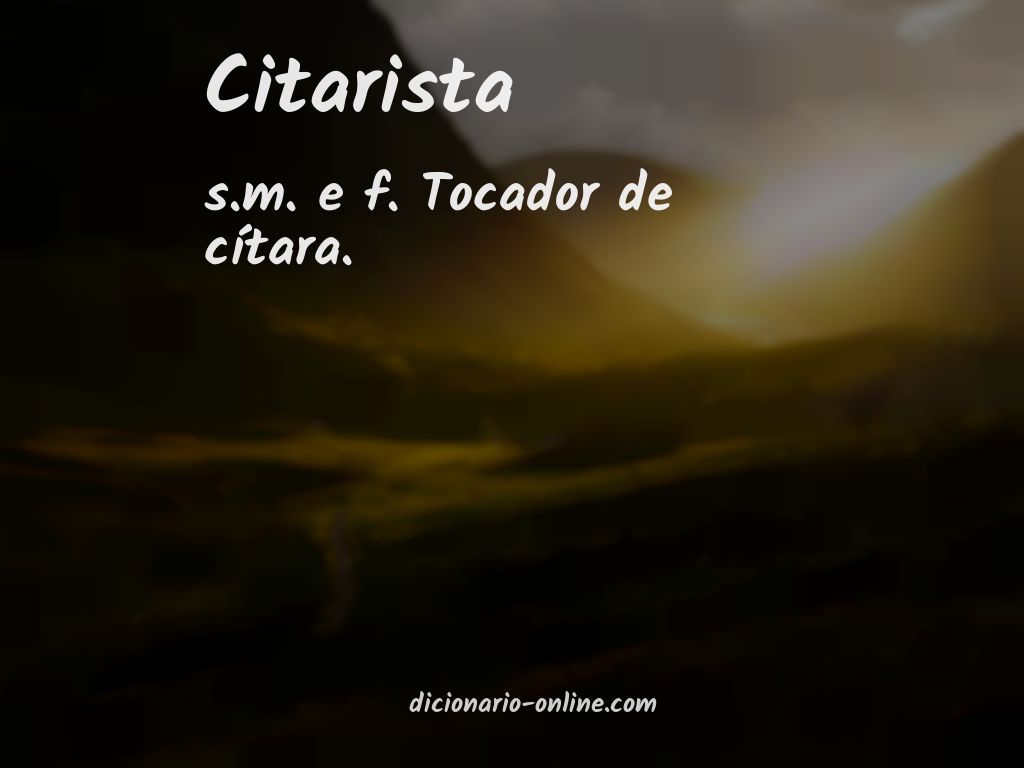 Significado de citarista