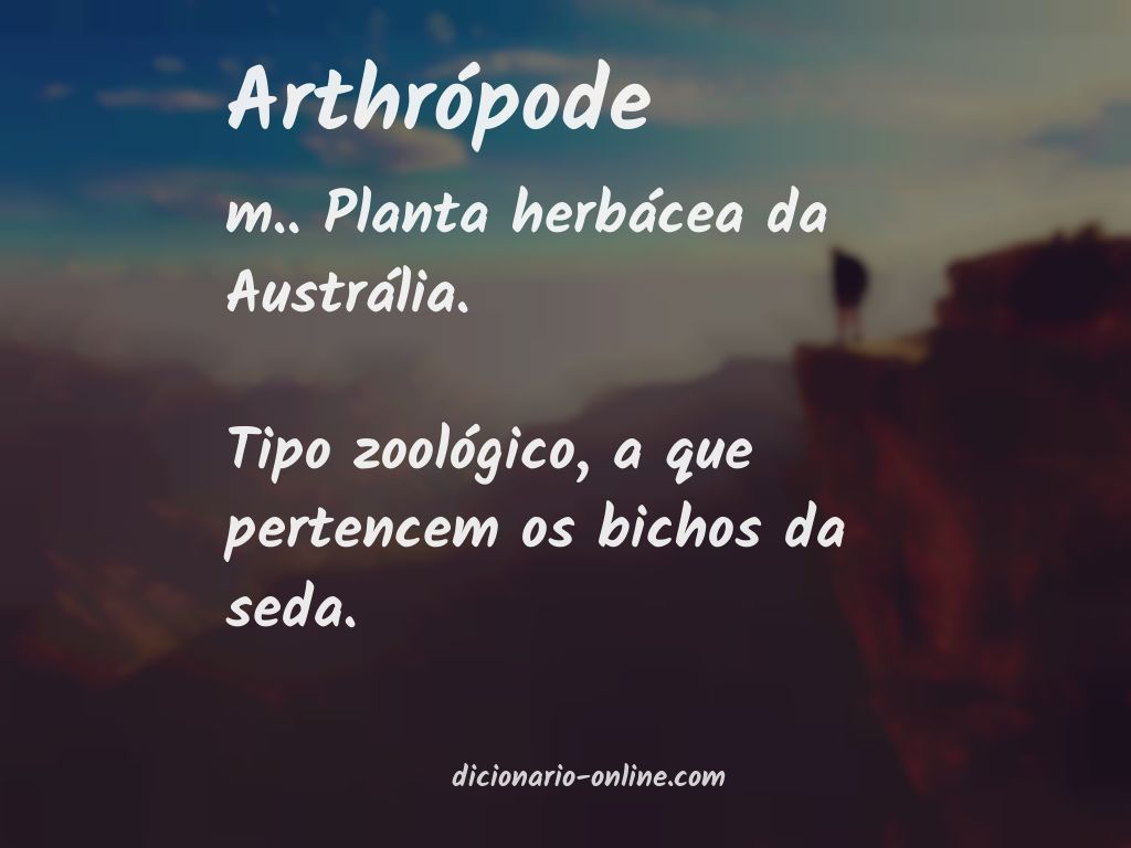 Significado de arthrópode