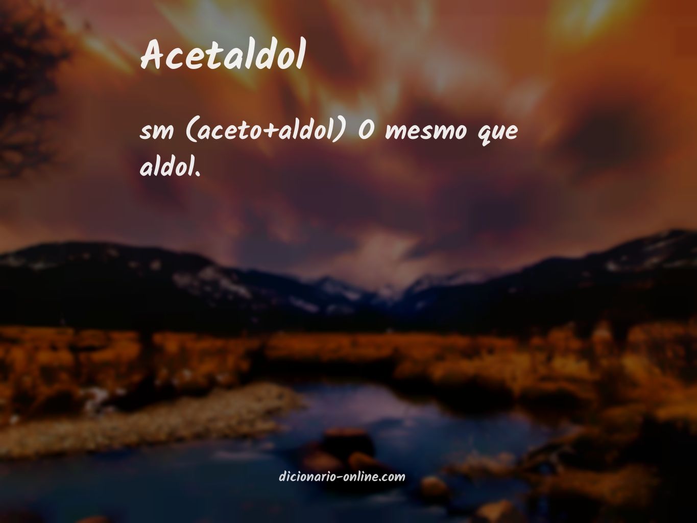 Significado de acetaldol