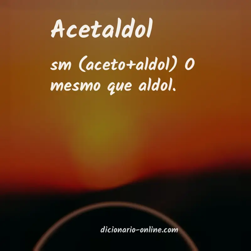 Significado de acetaldol