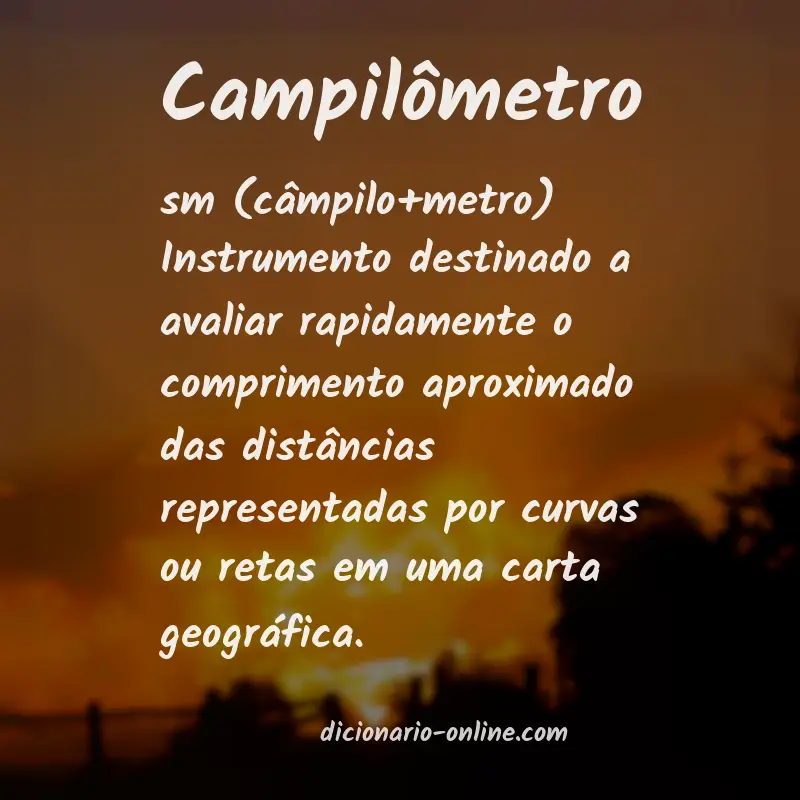 Significado de campilômetro