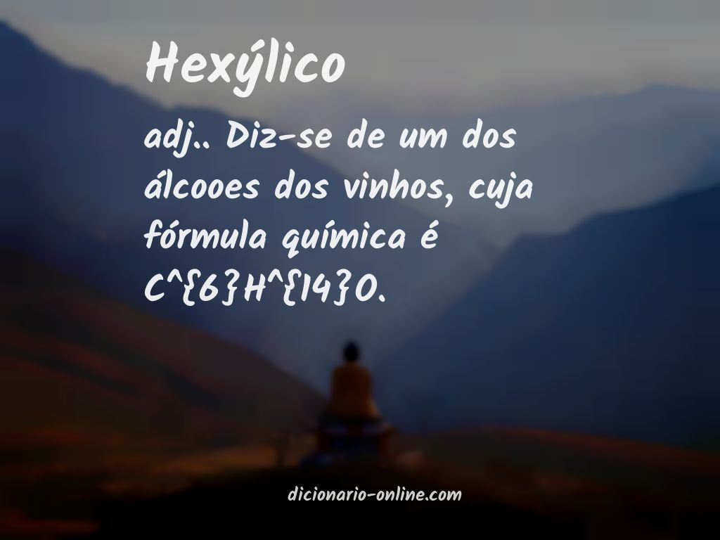 Significado de hexýlico