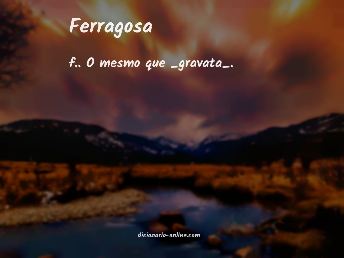 Significado de ferragosa