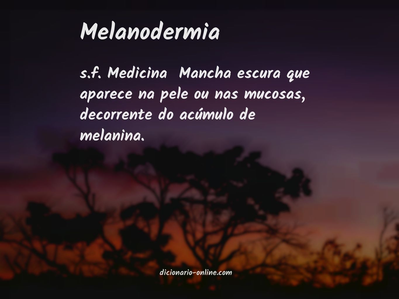 Significado de melanodermia