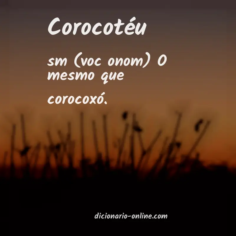 Significado de corocotéu