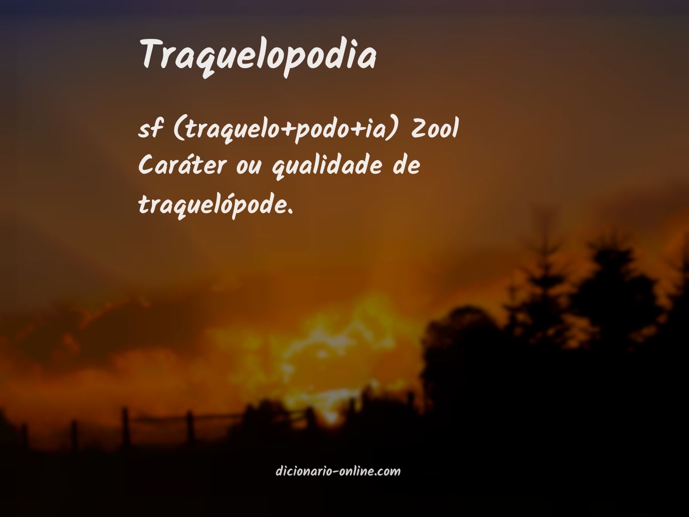 Significado de traquelopodia