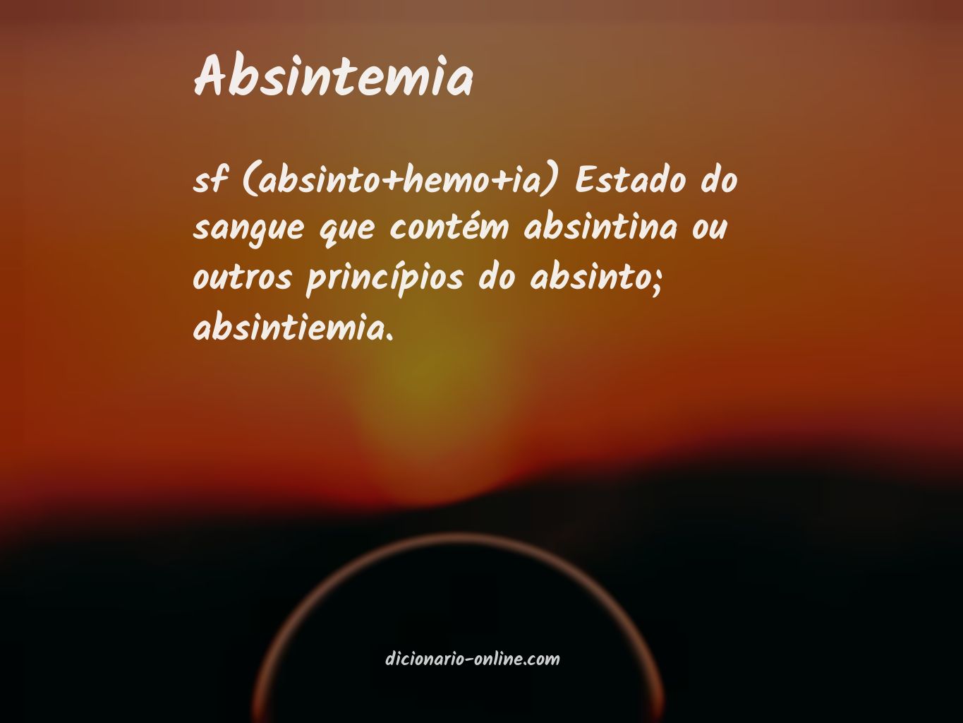 Significado de absintemia