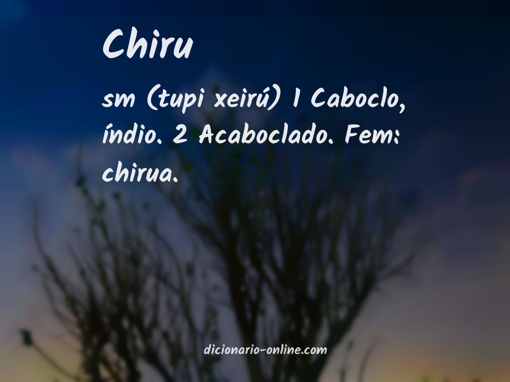 Significado de chiru