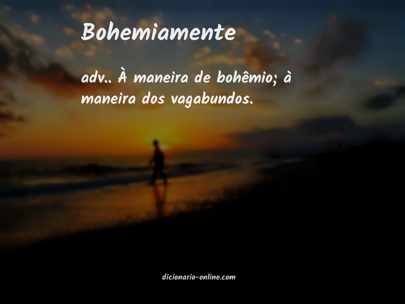 Significado de bohemiamente