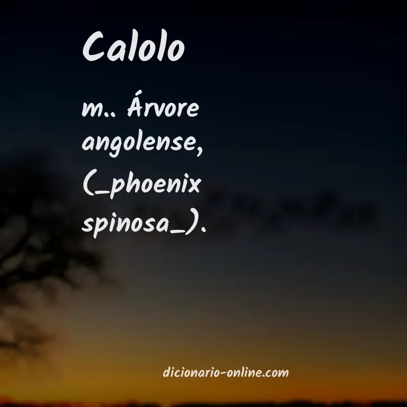 Significado de calolo