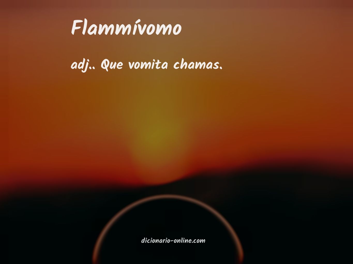 Significado de flammívomo