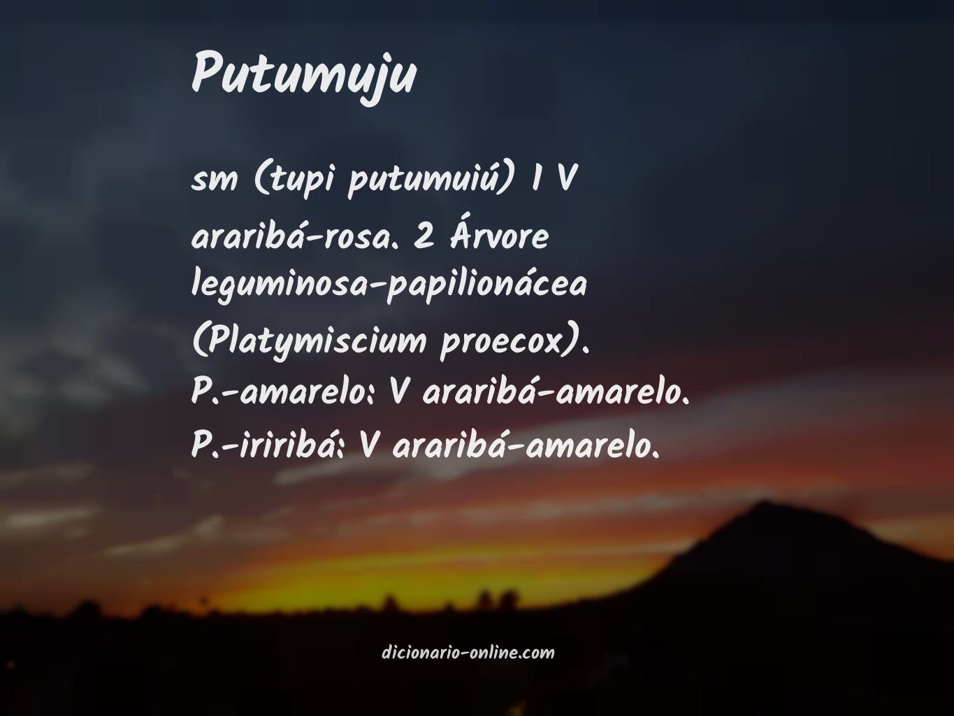 Significado de putumuju