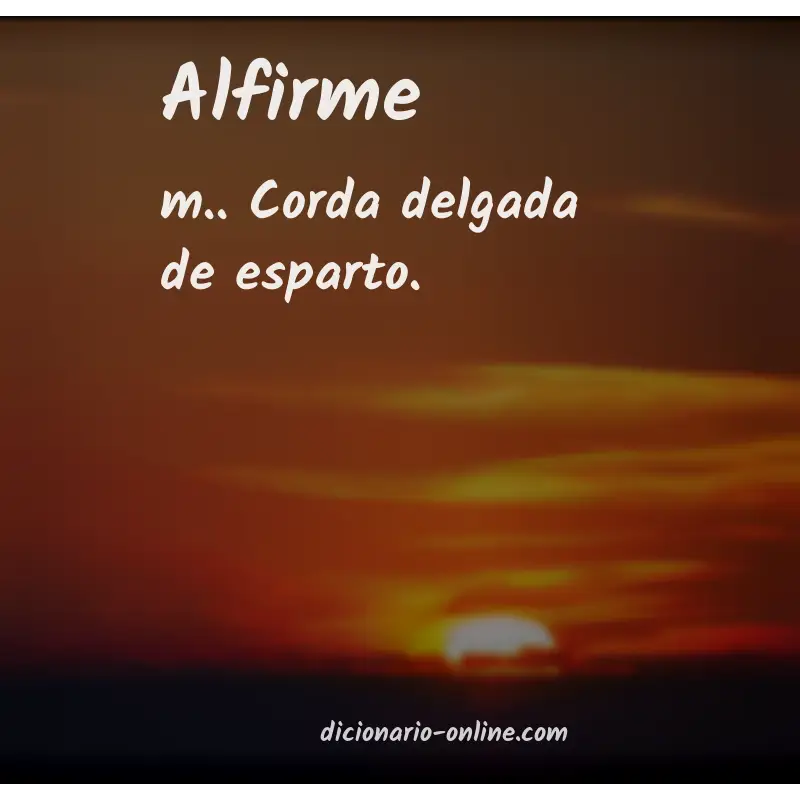 Significado de alfirme