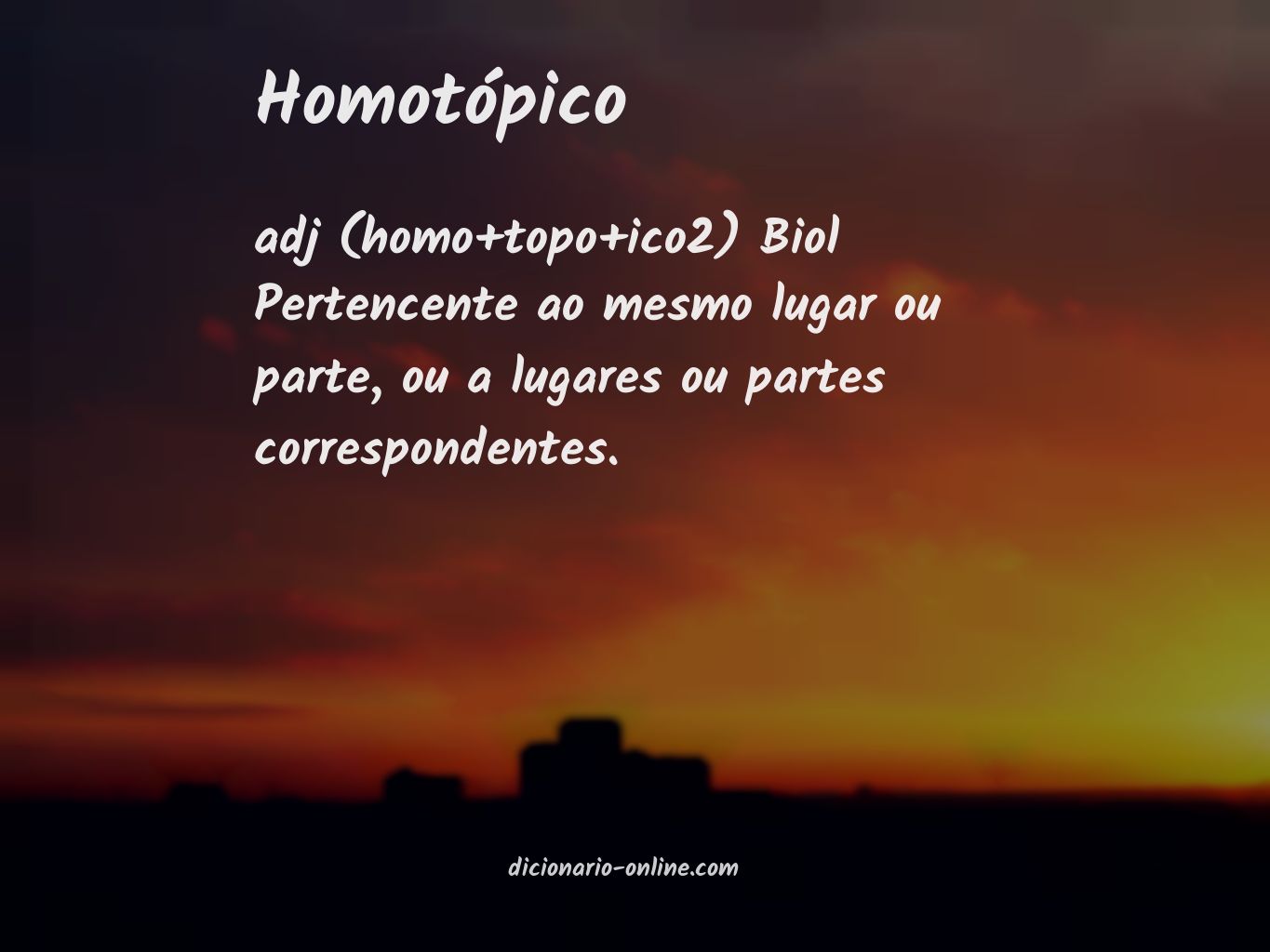 Significado de homotópico