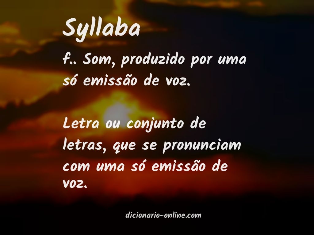 Significado de syllaba