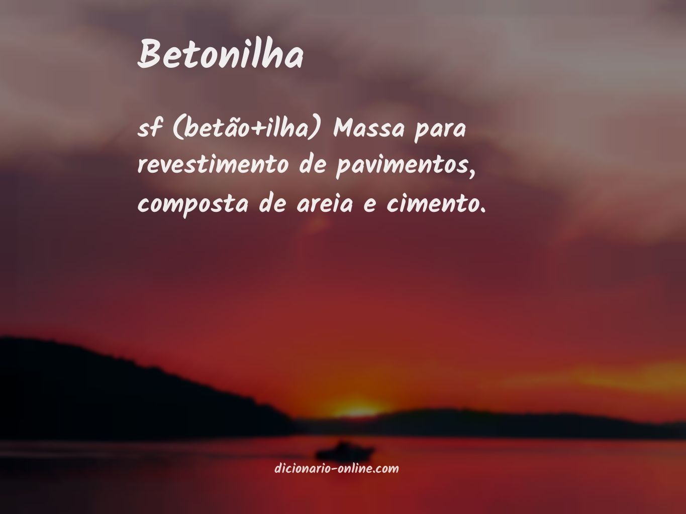 Significado de betonilha