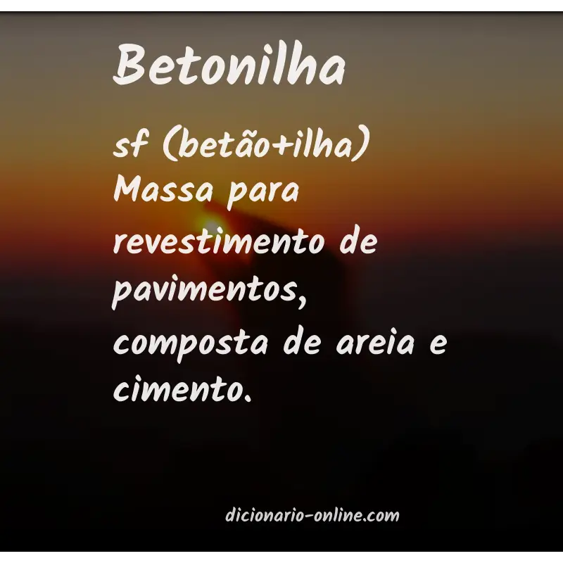 Significado de betonilha