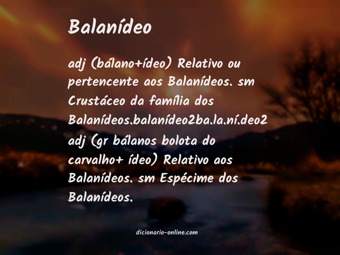 Significado de balanídeo