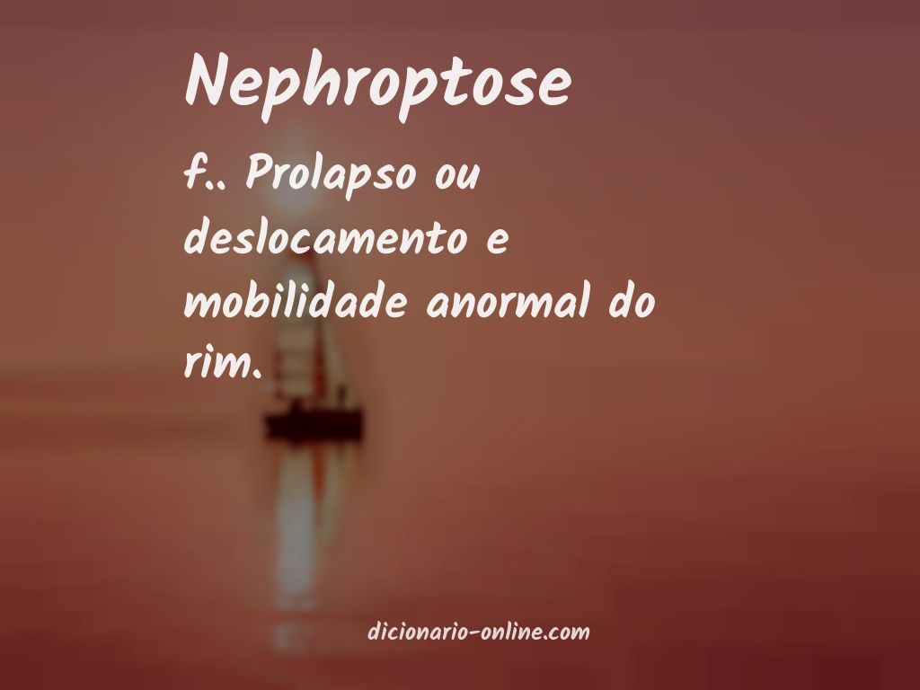 Significado de nephroptose