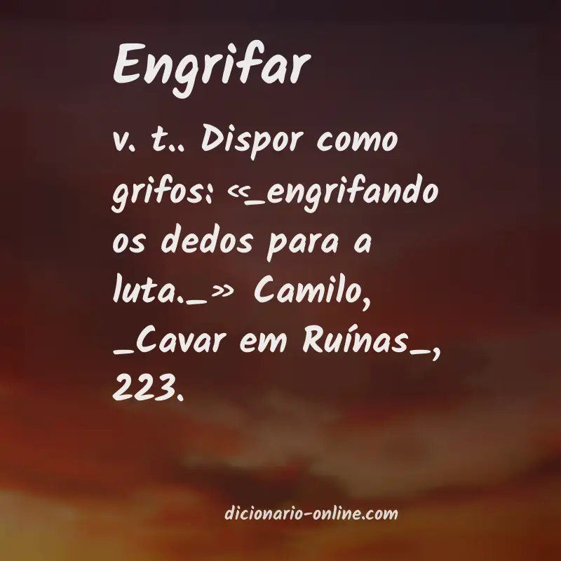 Significado de engrifar