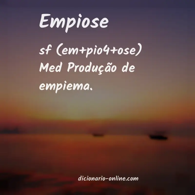 Significado de empiose