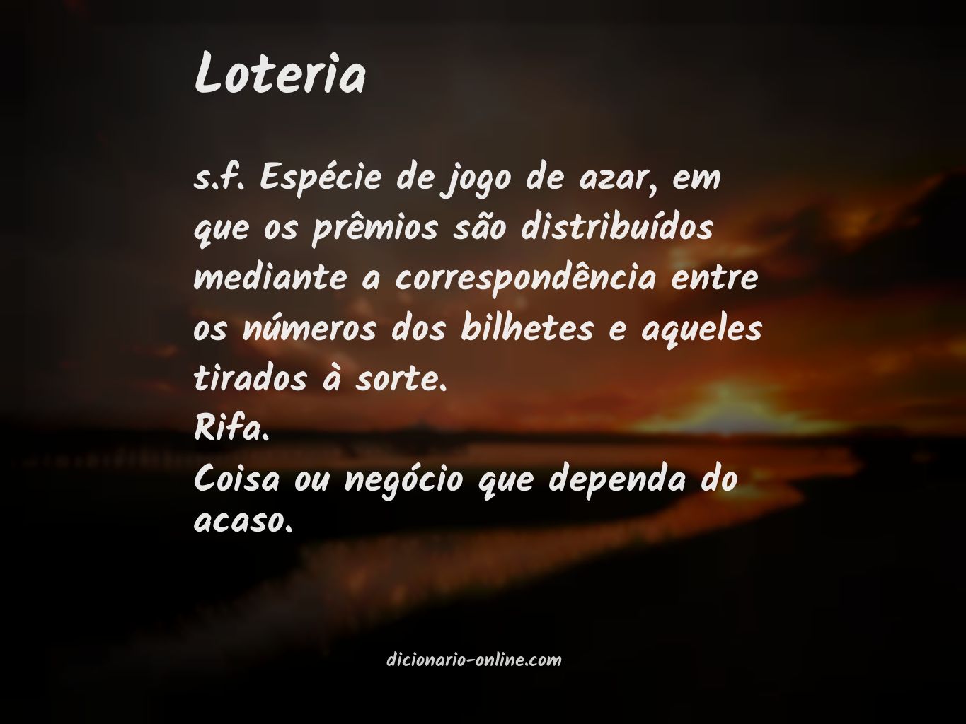 Significado de loteria