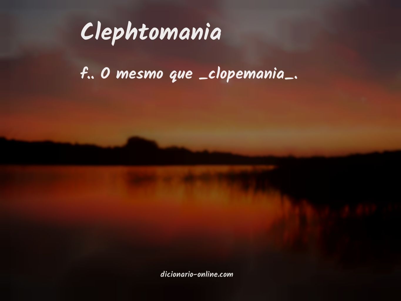 Significado de clephtomania