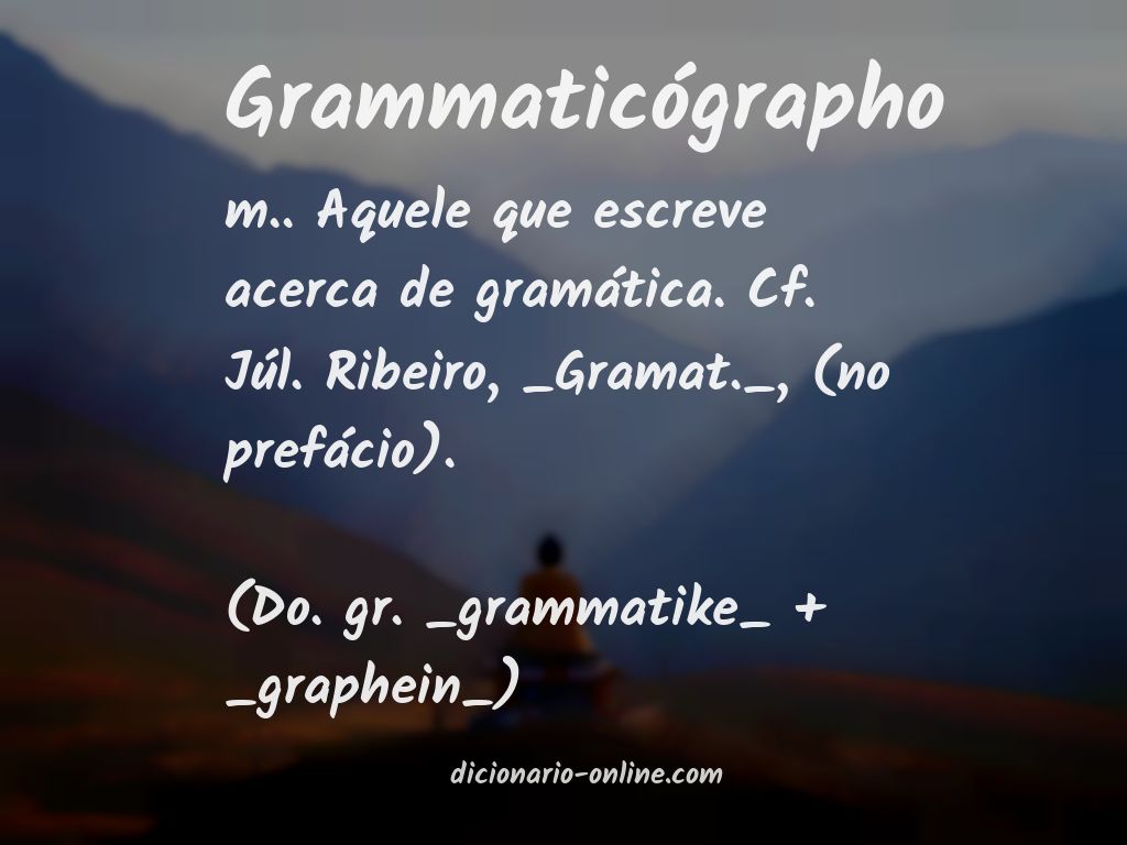 Significado de grammaticógrapho