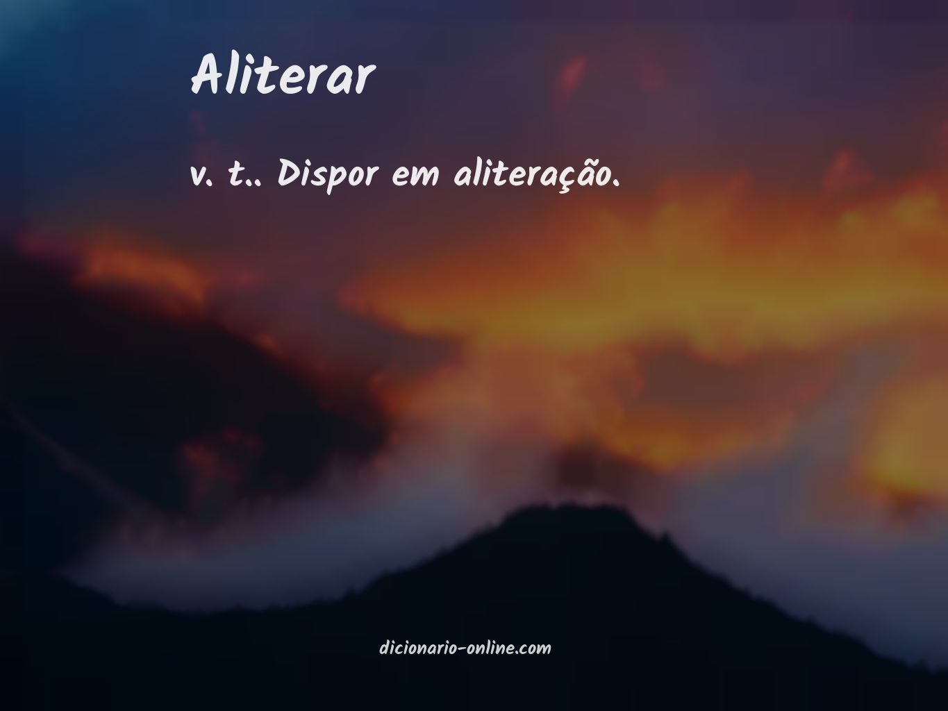 Significado de aliterar