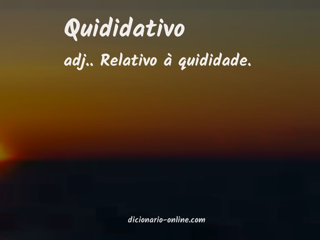 Significado de quididativo