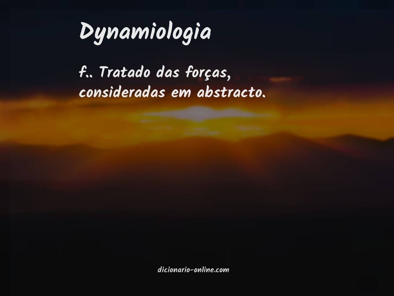 Significado de dynamiologia