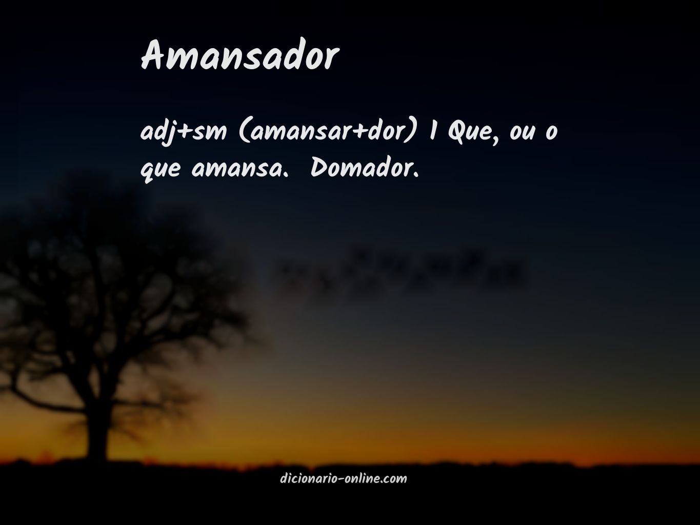 Significado de amansador