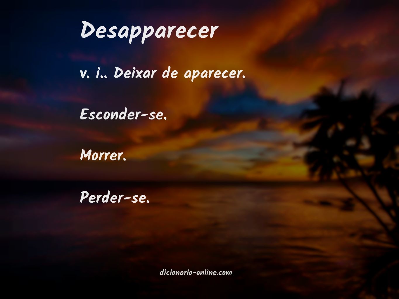 Significado de desapparecer