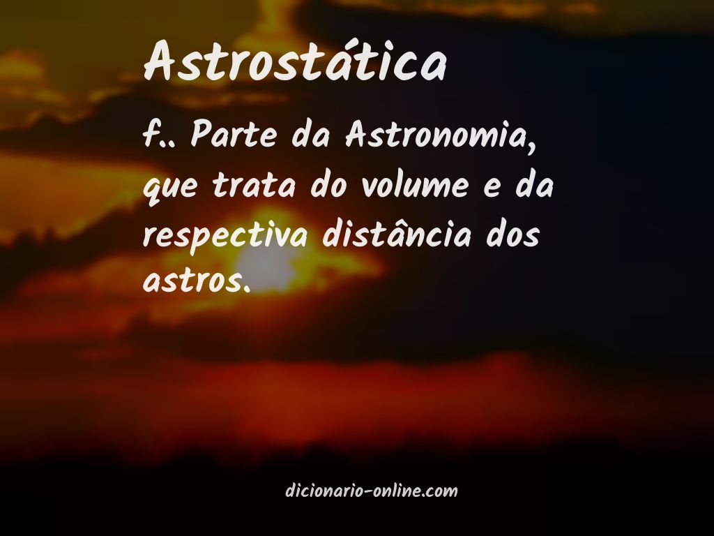 Significado de astrostática