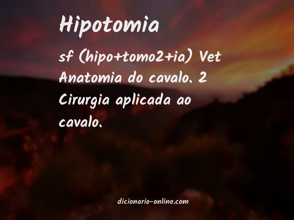 Significado de hipotomia