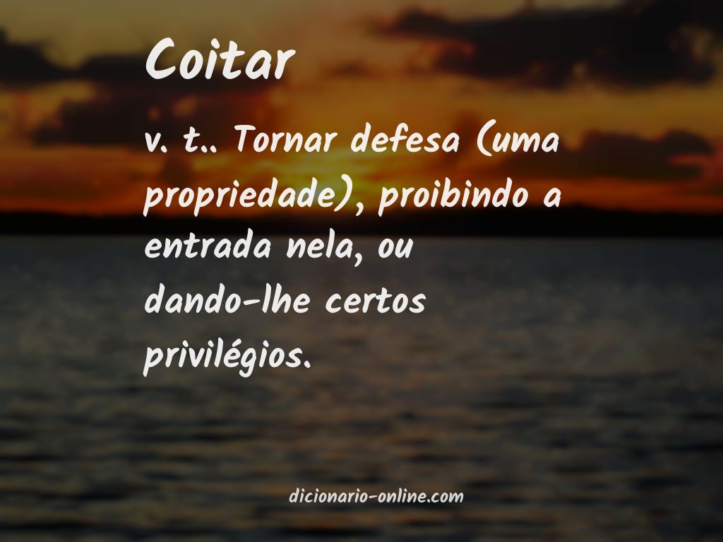 Significado de coitar