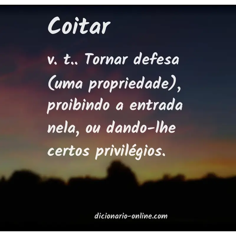 Significado de coitar