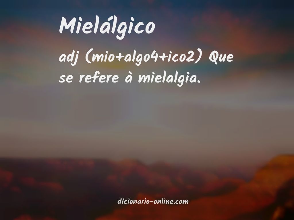 Significado de mielálgico