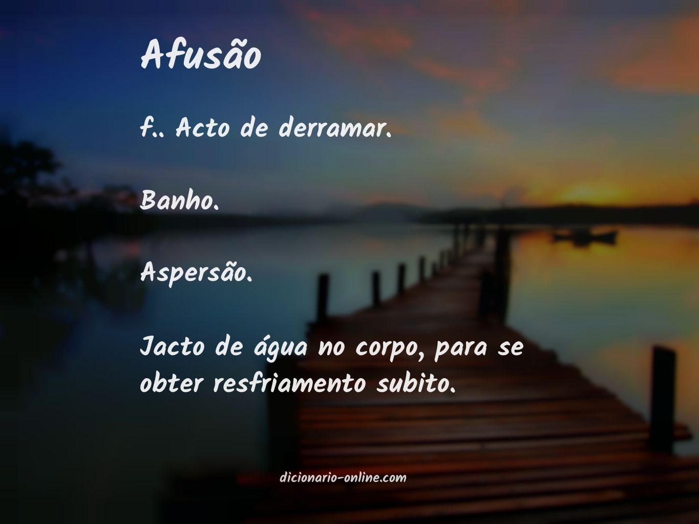 Significado de afusão